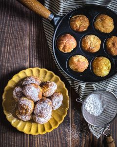 Aebleskiver, i pancakes danesi e la bellissima padella per cuocerli!